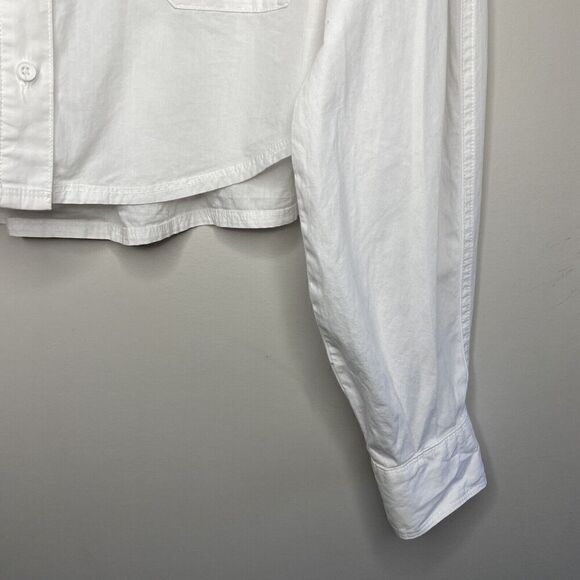 URBAN OUTFITTERS BDG Top Womens Medium White Button Down Crop NEW Blouse - Picture 3 of 13